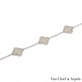 Van Cleef & Arpels 18k White Gold Alhambra Bracelet VCARF48400